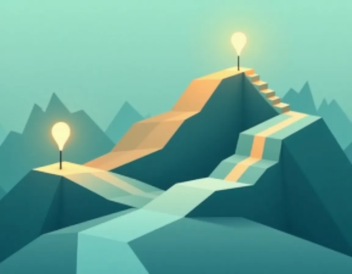 Two diverging paths showing contrasting ROI trajectories in content automation implementation