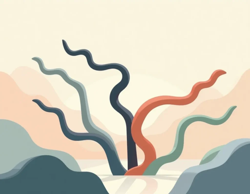 Five colored pathways branching from center representing diverse content distribution channels beyond social platforms