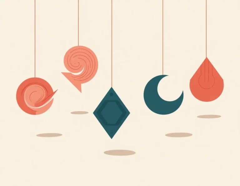Five distinct abstract shapes arranged vertically, each representing a different hook technique for engaging introductions