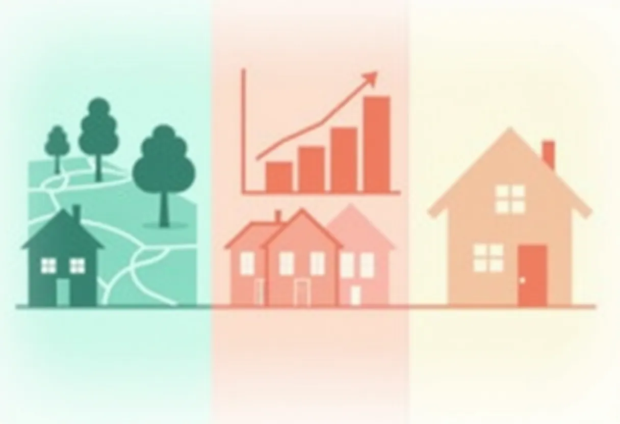 Three blog content types for real estate: neighborhood guides, market reports with charts, property comparisons