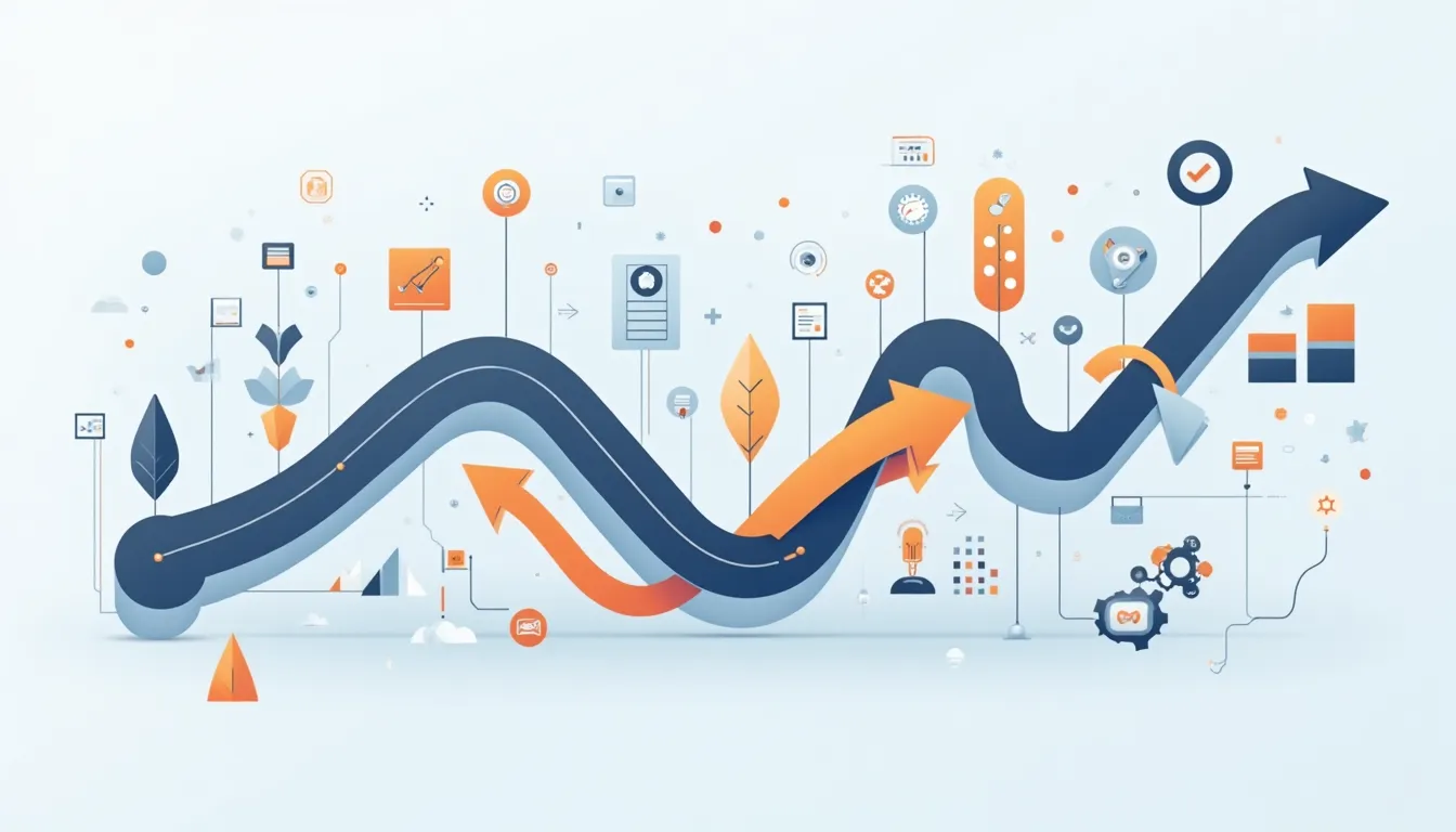 AI-assisted content workflow showing stages from keyword research through quality control checkpoints to publication