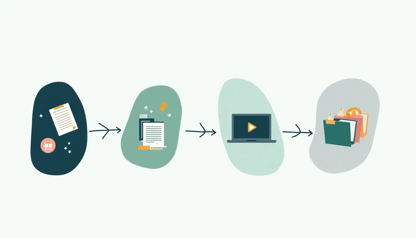 Content types mapped to client decision journey stages for accounting services marketing