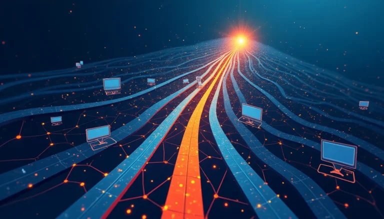 Interconnected pathways converging upward symbolizing strategic SEO planning and organic traffic growth