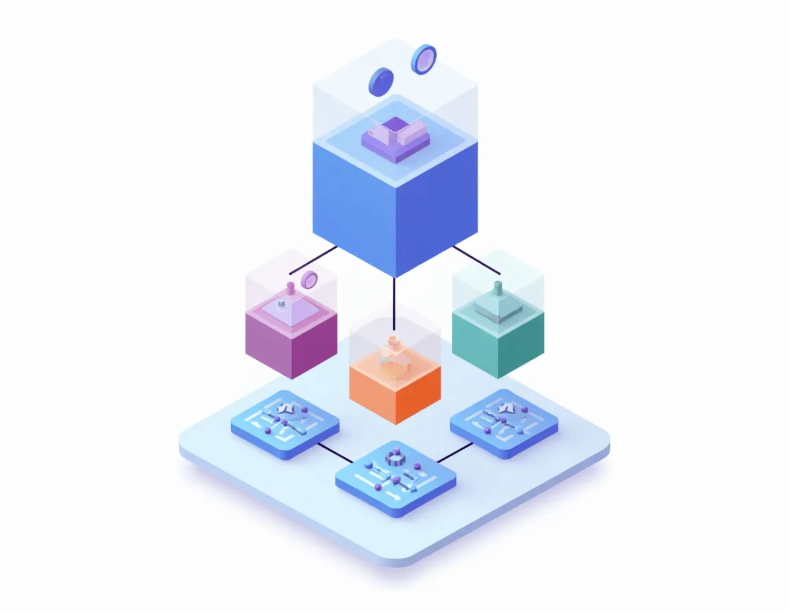 Multi-tenant architecture diagram showing shared application layer serving isolated tenant compartments with distinct data boundaries