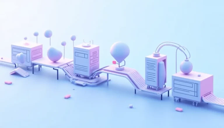 Automated content pipeline transforming raw materials into structured SaaS marketing content across parallel production tracks