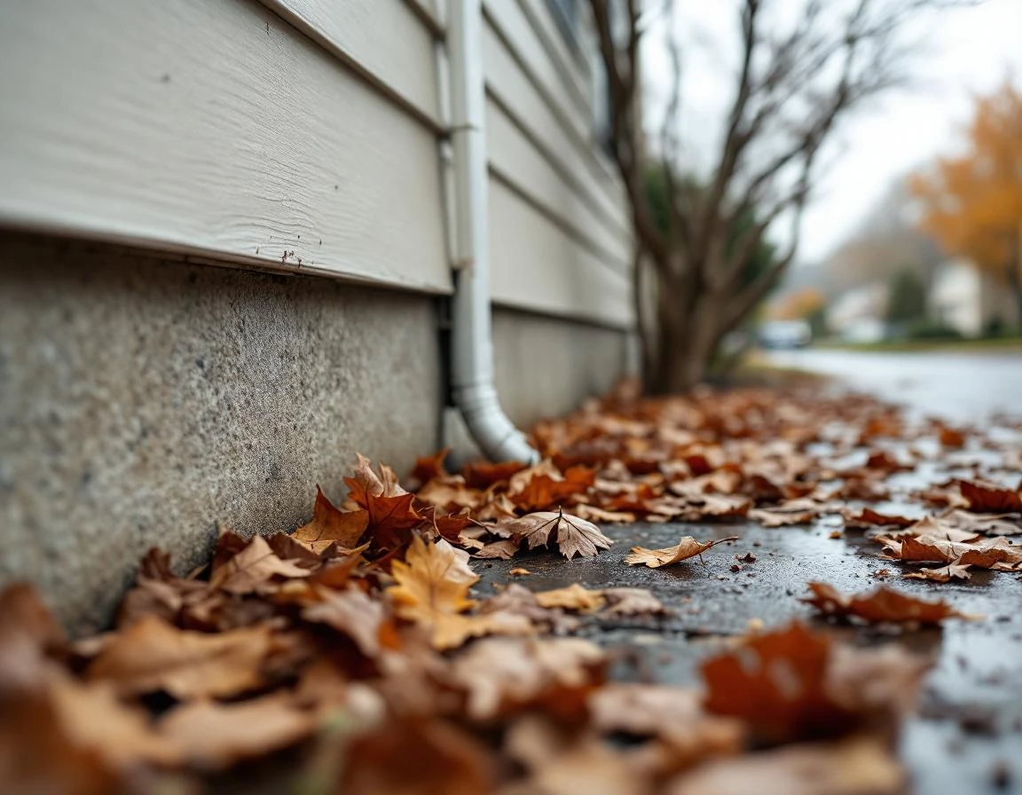 Home foundation gaps and drainage issues that attract rodents during fall migration season