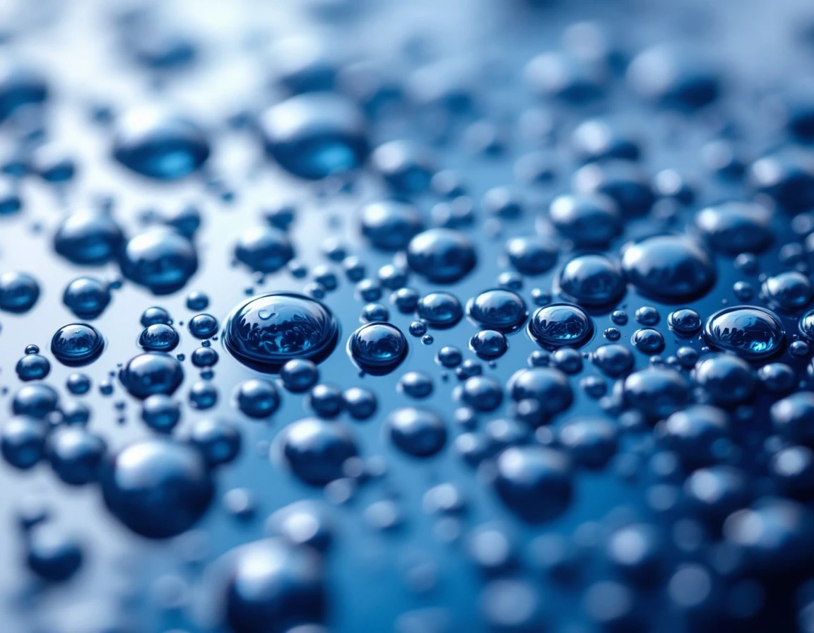Water beading on ceramic-coated automotive paint showing hydrophobic protection properties