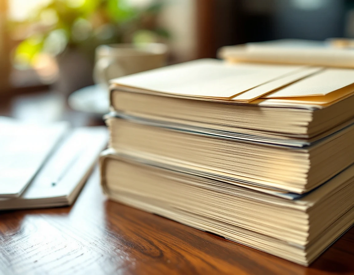 Three ascending stacks of business documentation representing hierarchical authority levels in citation building